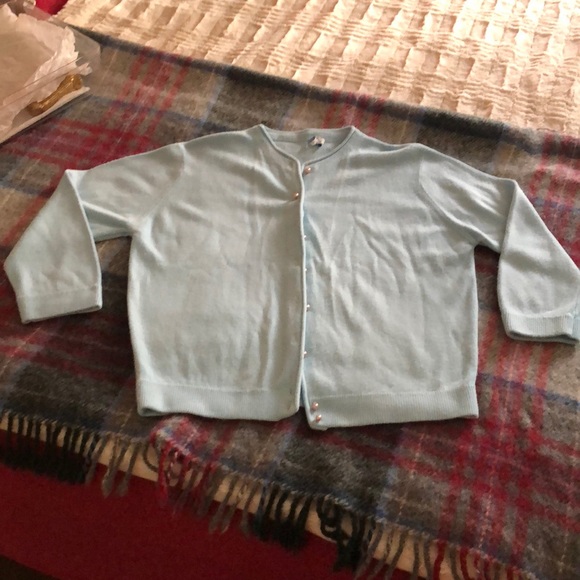 Vintage Sidney Gould Pearled Button Cardigan - Picture 1 of 4